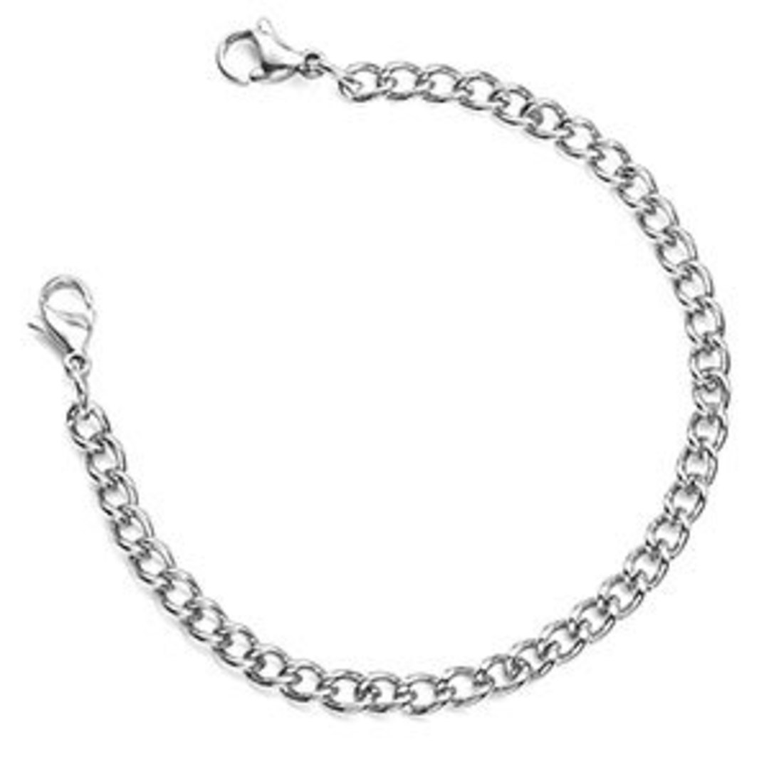 Slim Stainless Steel Link Bracelet image 0